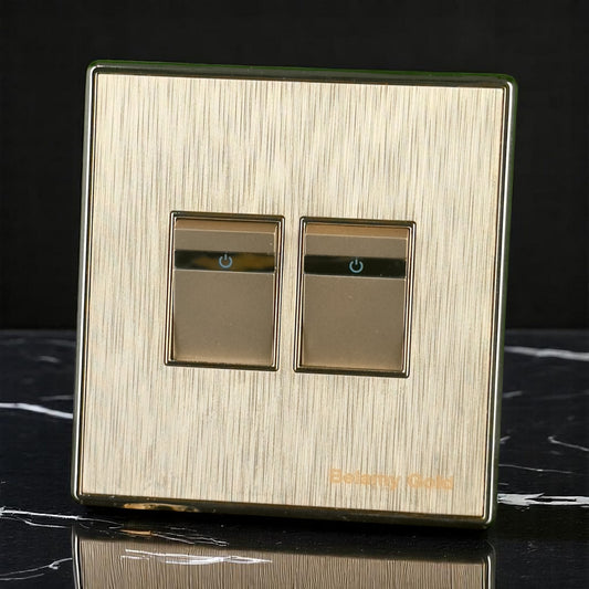 Belamy Golden 2 Gang 1 Way Switch| BE-134-SW