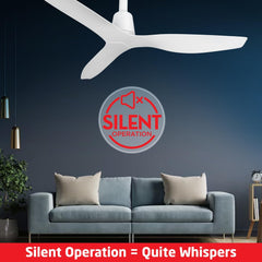 LUKER Florence 1320mm BLDC with Remote Energy Efficient Ceiling Fan (White)| LU-101