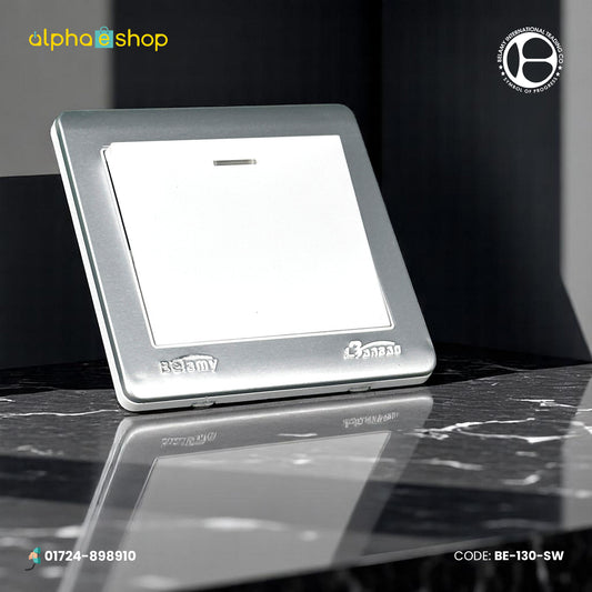 Belamy White-Grey 1 Gang 1 Way | BE-130-SW