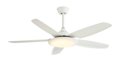 Breezelux 52" Modern Decorative Silent ABS Blade Underlight with Remote Ceiling Fan ( White) BL-2501-W