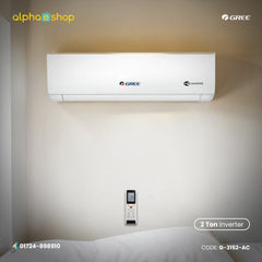 Gree Zeno 2 Ton split type inverter air conditioner with remote control, featuring Wi-Fi Inverter technology.