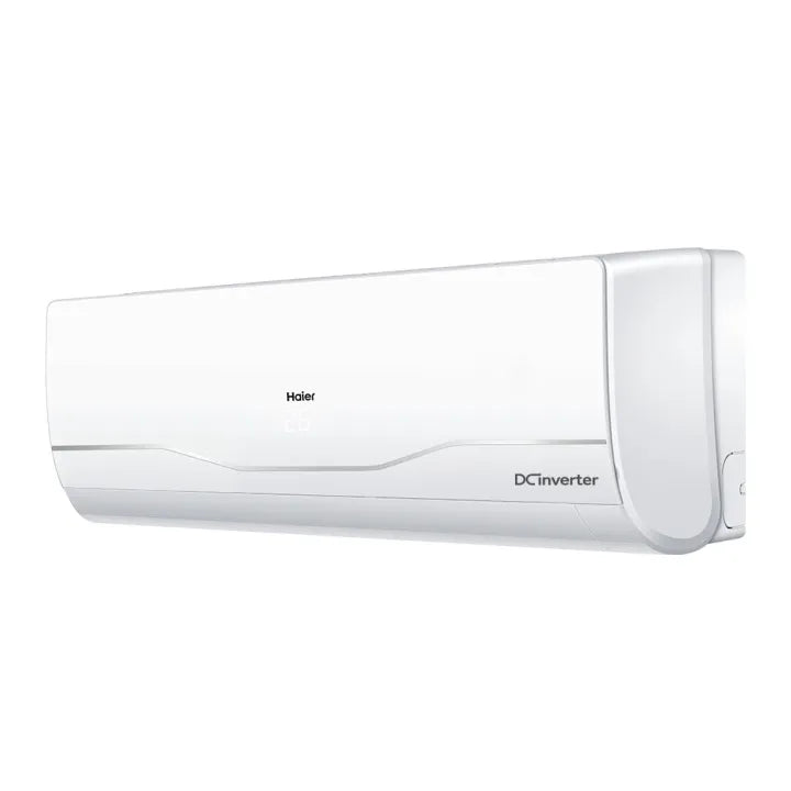 Haier HSU-12 Clean Cool 1 ton inverter split AC indoor unit with 3D airflow, DC inverter technology and digital display.
