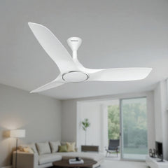 Havells Stealth Air 48 inch ceiling fan in Pearl White featuring aerodynamically designed wide blades.