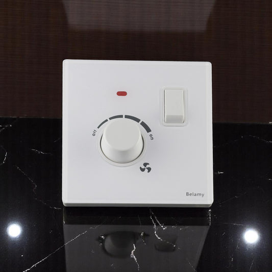 Belamy White 1 Dimmer With Switch | BE-157-SW