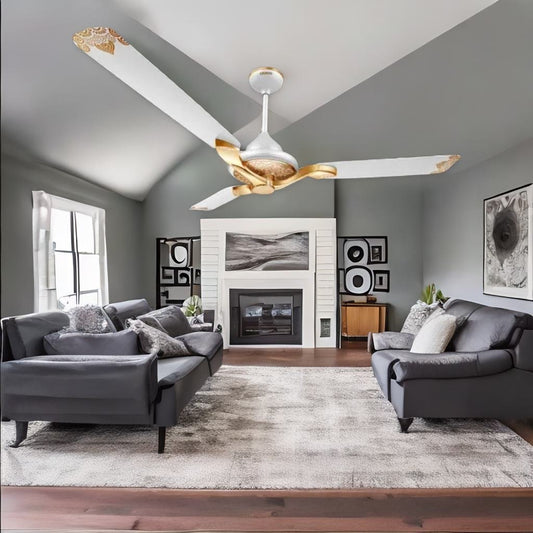 Luminous Jaipur Mahal 52 Inch 3 Blade Decorative Energy Saving Ceiling Fan (Agaria White) L-231