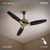 Pakhtun Khalifa - 52 inch BLDC Inverter Remote Control Ceiling Fan (Black Gold) | PK-102