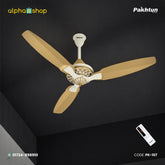 Pakhtun Pasha 52-inch BLDC Inverter Ceiling Fan (Golden/Offwhite) | PK-107