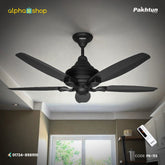 Pakhtun Penta 5- 56 inch BLDC Inverter Remote Control Ceiling Fan ( Black) | PK-113