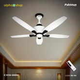 Pakhtun Penta 5- 56 inch BLDC Inverter Remote Control Ceiling Fan ( White) | PK-114