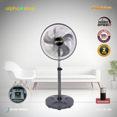 Pakhtun Zefiro-450M 18 Inch High Speed Remote Control Stand Fan (Grey) | PK-129