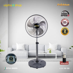 Pakhtun Zefiro-500M 20-Inch-High Speed Remote Control Stand Fan (Grey) | PK-133