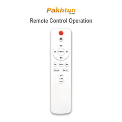 Pakhtun Louver 14-Inch High Speed Pedestal Stand Fan With Remote (White) | PK-119