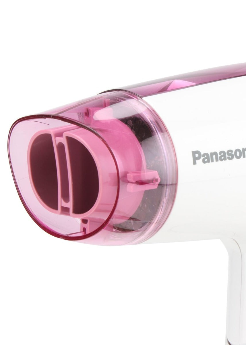 Panasonic EH-ND21 1200W white-pink hair dryer with dual airflow nozzle and compact design, model PA-EH-ND21.