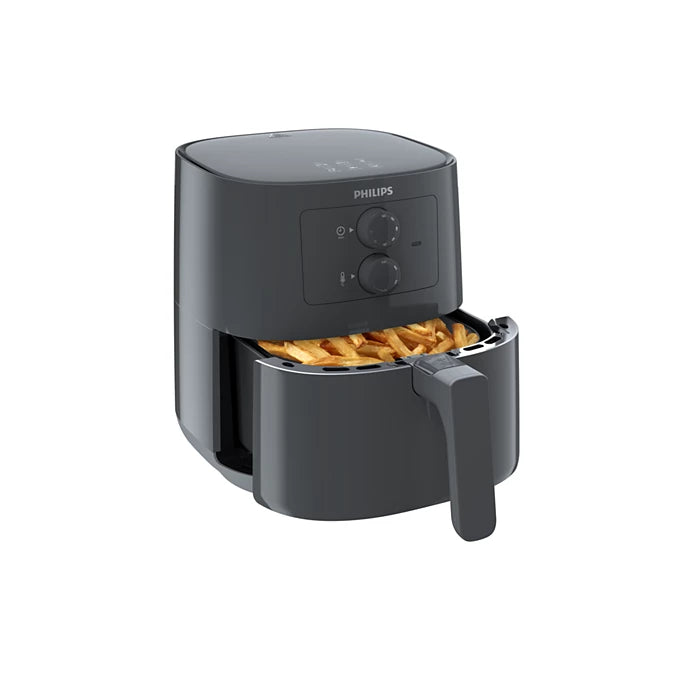 Philips HD9200/60 Essential 1400W airfryer with Rapid Air Technology, manual controls and removable cooking basket.