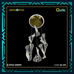 Qulik Modern Twisted Cascading Chandelier With Hanging Pendant Lights (QL-210)