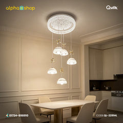 Qulik Gold Crystal Bell Cluster Hanging Light (QL-2291HL)
