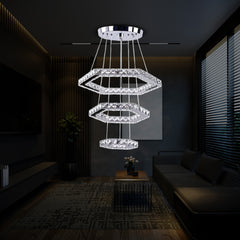 Qulik Modern Chandelier Decorative 3-Layer Fountain LED Ceiling Light (QL-30901-500)