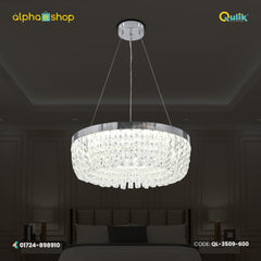Qulik Modern Chandelier Decorative Hanging Octagonal Beads Shape LED Ceiling Light (QL-3509-600)