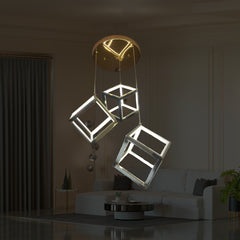 Qulik Modern Chandelier Decorative Hanging Modern 3 Cube LED Ceiling Light (QL-4275-3)