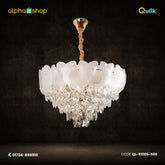 Qulik Modern Crystal Chandelier Decoration Pendant Hanging 6 layer 3 color LED Ceiling Light (QL-55106-500)