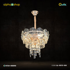 Qulik Modern Crystal Chandelier Decoration Pendant Hanging 3 layer 3 color LED Ceiling Light (QL-55172-500)