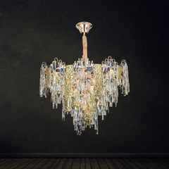 Qulik Modern Luxury Crystal Chandelier Pendent French Clear 12 Led Light (QL-55173-600)