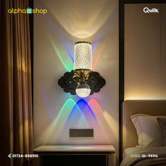 Qulik Gold Cylindrical Crystal Wall Light (QL-561WL)