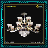 Qulik Decorative Luxury Crystal LED Chandelier Ceiling 12 Lamp Lights (QL-8852-8-4)