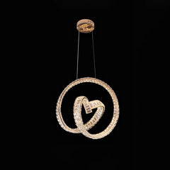 Qulik Heart Loop Luxury LED Crystal Chandelier Pendant Light (QL-D8819-500)