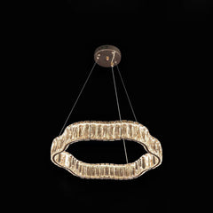 Qulik Single Tier Wave Luxury LED Crystal Chandelier Pendant Light (QL-D8872-500)