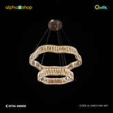 Qulik Double Tier Wave Luxury LED Crystal Chandelier Pendant Light (QL-D8872-600-400)
