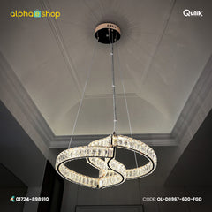 Qulik Crystal Chandelier LED Light (French Gold)- (QL-D8967-600-FGD)