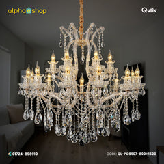 Qulik Modern Transparent Crystal Chandelier Light (QL-PONDL6008)