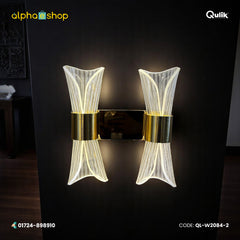Qulik Modern Wall Lamp Concise Glass Double Head LED Lampshade (QL-W2084-2)