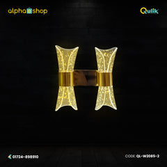 Qulik Modern Wall Lamp Concise Glass Double Head LED Lampshade (QL-W2085-2)