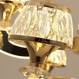 Qulik Decorative Luxury Crystal LED Chandelier 6 Lamp Lights (QL-9911-6)Qulik 9911-8 Golden Iron LED Ceiling Light - Modern Nordic Candle Crystal Chandelier with 8 Lamps