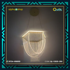 Qulik Modern Chandelier Hanging hexagons shape LED Ceiling Light (QL-Y2021-250)