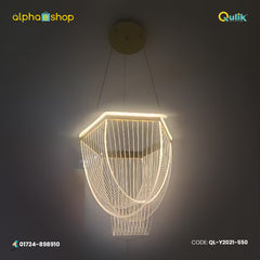 Qulik Modern Chandelier Hanging hexagons shape LED Ceiling Light (QL-Y2021-550)