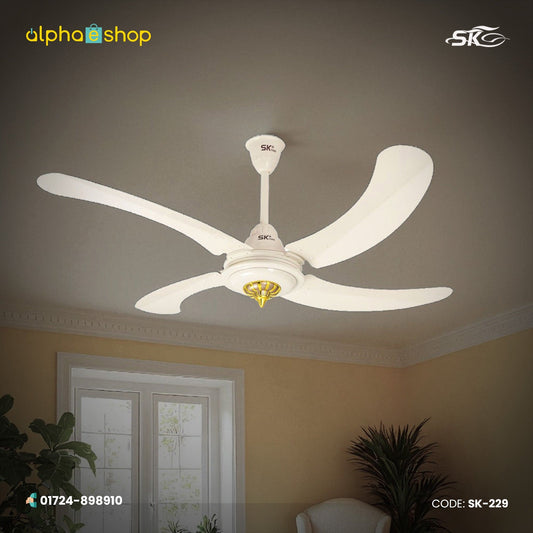 SK Antique Plus 56" Ceiling fan Off-White Gold | SK-229