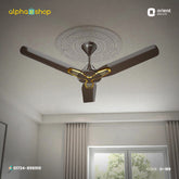 Orient Jazz Art 48'' Ceiling Fan Fire Waves Art-Hickory Brown (O-189)