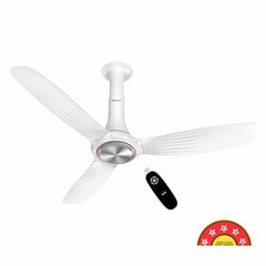 Havells Inox UL - 1200mm ABS ribbed blades Remote control IOT Enable Ceiling Fan (White) H-294