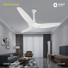 Orient Aeroquite 48" Silent Powerful Ceiling Fan (White) O-133