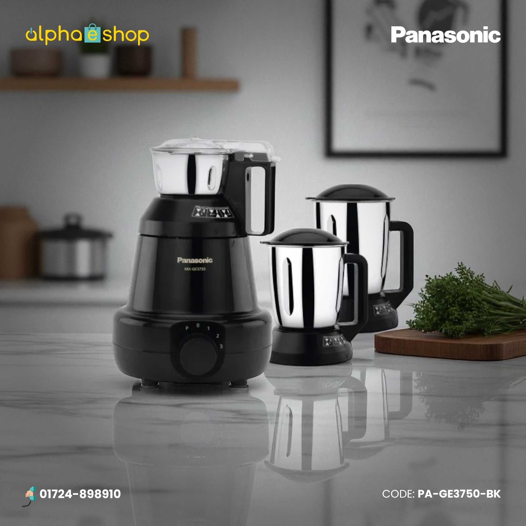 Panasonic MX-GE3750 Mixer Grinder Black – Best Price in Bangladesh