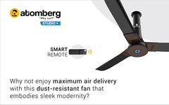Atomberg Studio+ 48" 35 Watt BLDC motor Energy Saving Anti-Dust Speed Indicator Light Ceiling Fan with Remote Control ( Earth Brown) AT-104