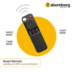 Atomberg Studio+ 48" 35 Watt BLDC motor Energy Saving Anti-Dust Speed Indicator Light Ceiling Fan with Remote Control ( Earth Brown) AT-104