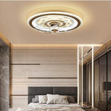 Luxury 42 " Modern Ceiling Fan with 36W led Light, Remote Control Noiseless  Chandelier Fan (Black ) CF - 673