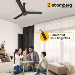 Atomberg Studio+ 48" 35 Watt BLDC motor Energy Saving Anti-Dust Speed Indicator Light Ceiling Fan with Remote Control ( Earth Brown) AT-104