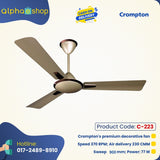 Crompton Aura 36" High Speed Decorative Ceiling Fan (Birken Effect) C-223
