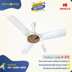Havells Stealth Neo BLDC 48" (Wood Pearl White) H-274