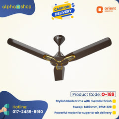 Orient Jazz Art 48'' Ceiling Fan Fire Waves Art-Hickory Brown (O-189)